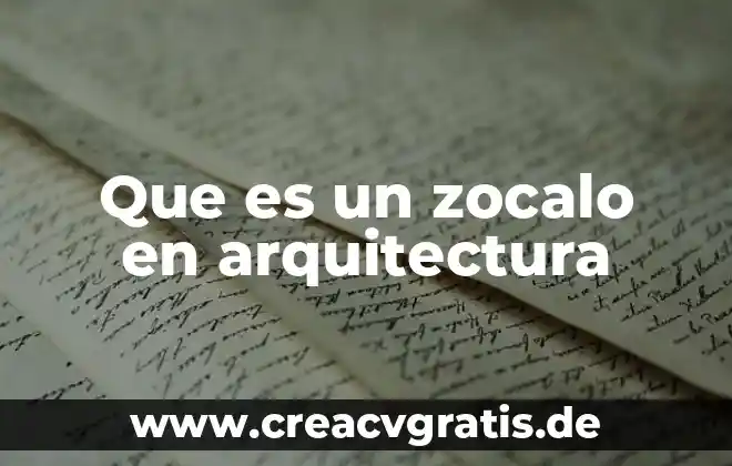 Qué es Gangosa Yahoo 8 Que es un zocalo en arquitectura