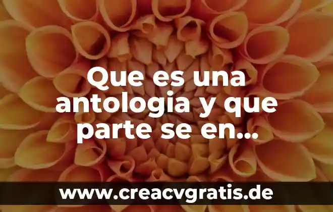 Que es com.dianxinos.optimizer.duplay 5 Que es una antologia y que parte se en encuentra