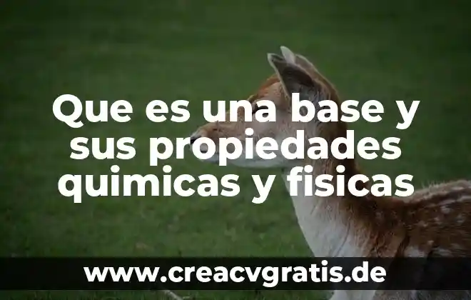 Que es salubridad propiedades del agua 3 Que es una base y sus propiedades quimicas y fisicas