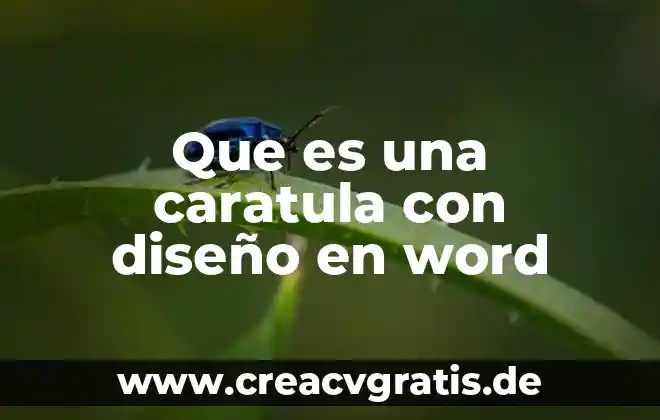 Que es una caratula para celular 7 Que es una caratula con diseño en word