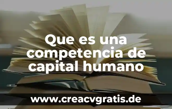 Que es el capital para una persona fisica 5 Que es una competencia de capital humano