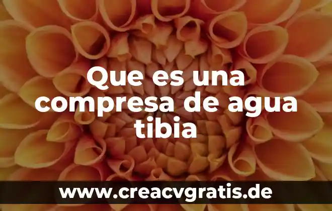 ¿Qué es el agua potable y el cloro? 8 Que es una compresa de agua tibia