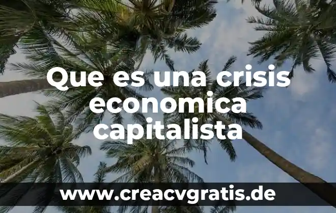 Como saber que es crisis en una gráfica 5 Que es una crisis economica capitalista