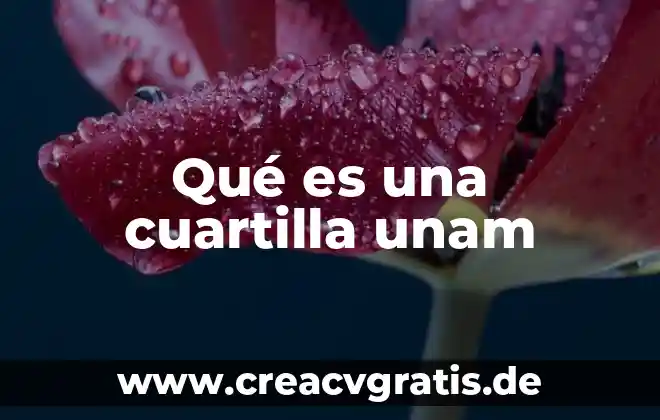 Que es una anomalía genética unam 3 Qué es una cuartilla unam