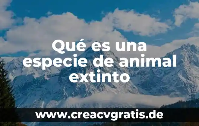 Que es la responsabilidad personal en materia fiscal 3 Qué es una especie de animal extinto