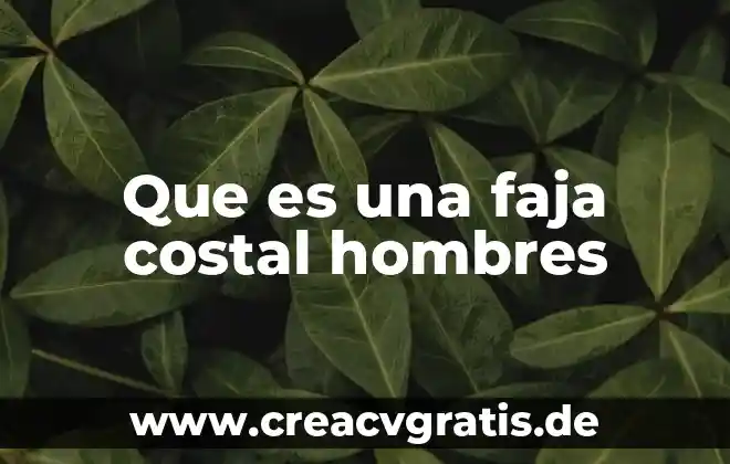 Que es un faje para los hombres 4 Que es una faja costal hombres