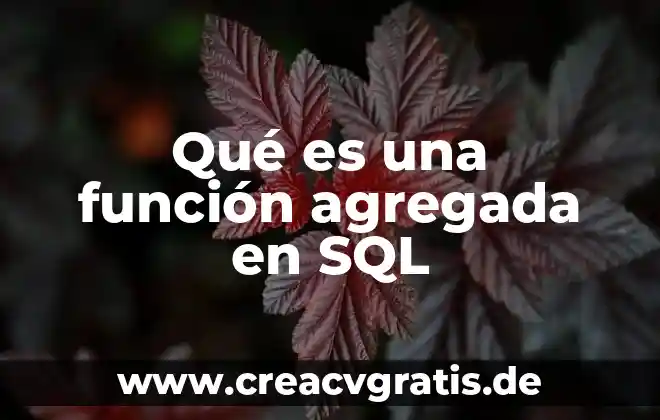 Que es la funcion hidraulica 7 Qué es una función agregada en SQL