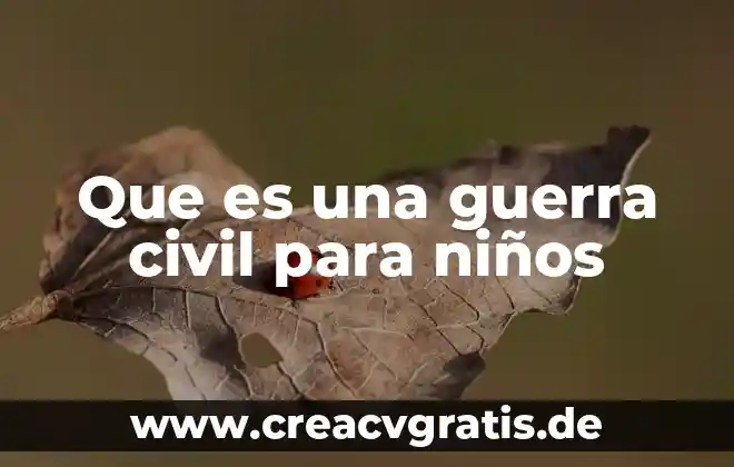 Que es la guerra que tipos existen en el mundo 7 Que es una guerra civil para niños