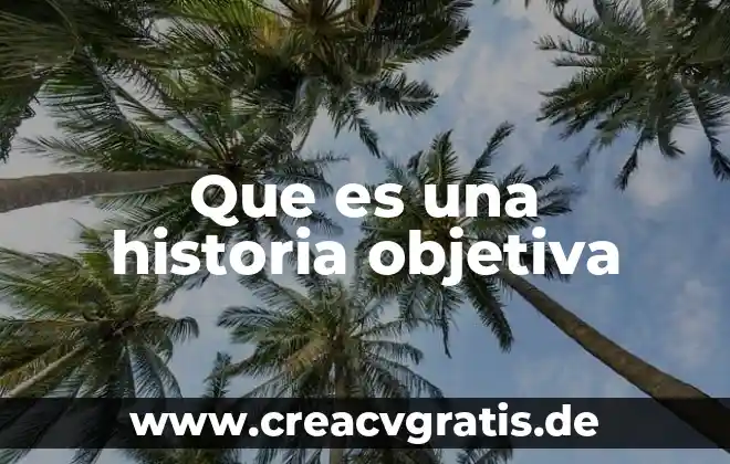 Que significa que es objetiva 4 Que es una historia objetiva