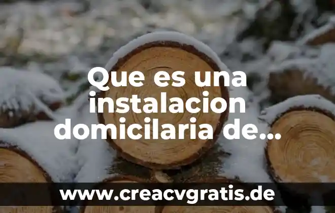 Si le echo agua a mi lavadora que es automatica 6 Que es una instalacion domicilaria de agua potable