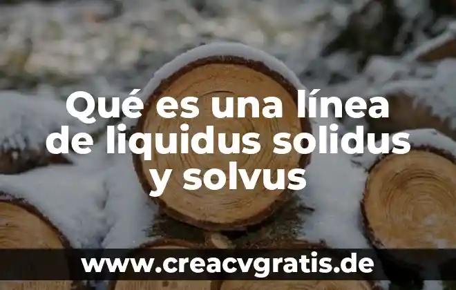 Qué es una línea onicua 8 Qué es una línea de liquidus solidus y solvus