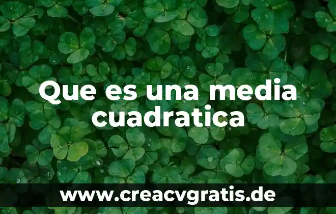 Que es la asignacion cuadratica distribucion de planta 5 Que es una media cuadratica