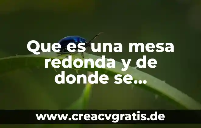 Que es una mesa y sus caracteristicas 8 Que es una mesa redonda y de donde se desarrolla