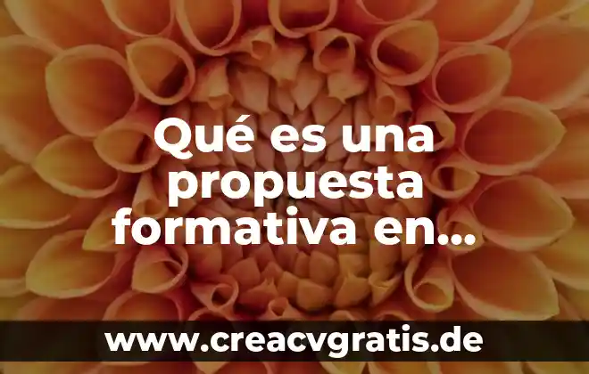 Por que es importante ser congruente 5 Qué es una propuesta formativa en educación
