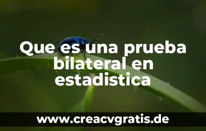Que es la prueba pericial unam 5 Que es una prueba bilateral en estadistica