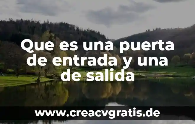 Que es salida de altavoz frontal 6 Que es una puerta de entrada y una de salida