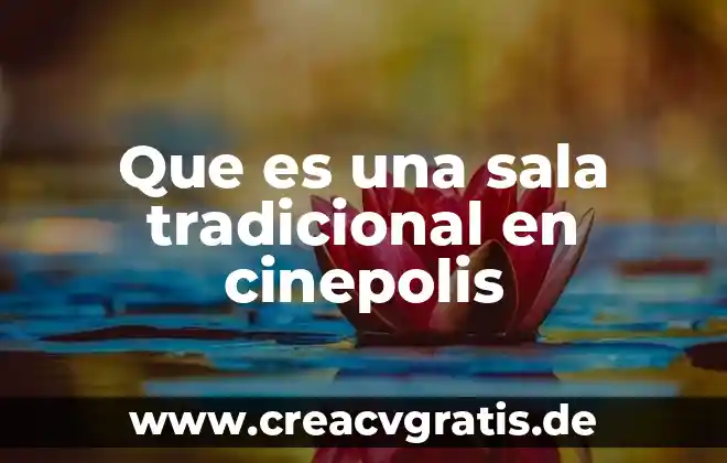Qué es una sala de agua y electricidad 3 Que es una sala tradicional en cinepolis
