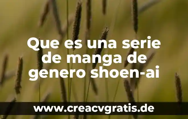 Que es el género policial 4 Que es una serie de manga de genero shoen-ai