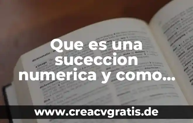 Qué es la simulación numérica 6 Que es una suceccion numerica y como se construye