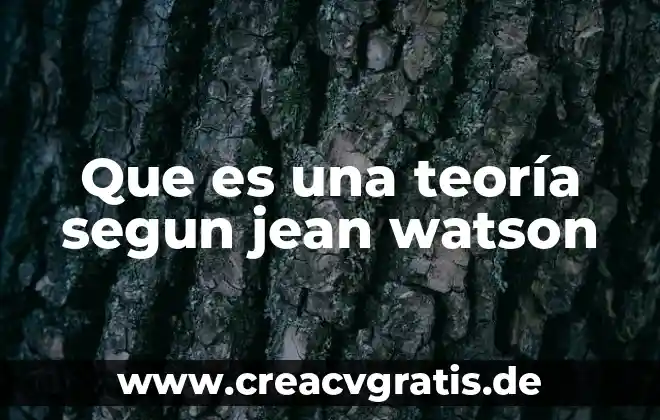 Qué es la filosofía según Jean Paul Sartre 3 Que es una teoría segun jean watson
