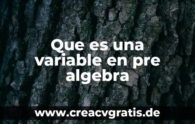 Que es la variable dependiente en una tesis 7 Que es una variable en pre algebra