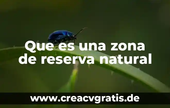 Que es una zona franca industrial 6 Que es una zona de reserva natural