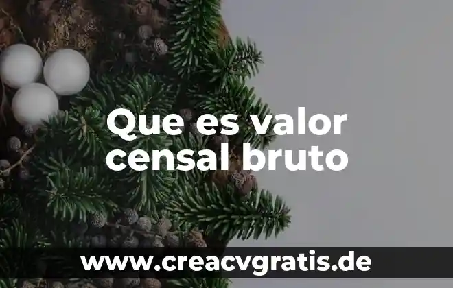 Qué es el valor de la verdad y la honestidad 6 Que es valor censal bruto
