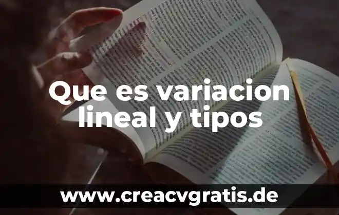 Que es el narrador y que tipos hay 6 Que es variacion lineal y tipos
