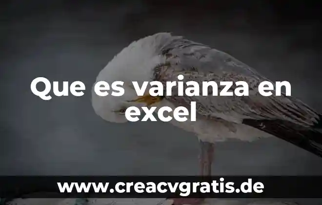 Que es resta de excel 7 Que es varianza en excel