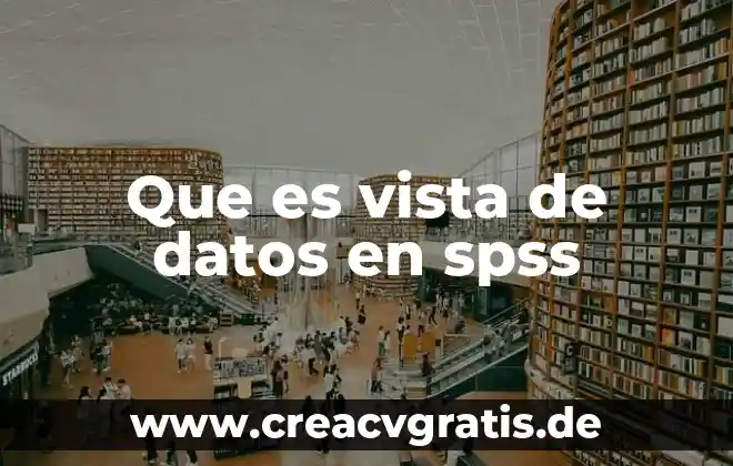 Que es un software educativo tesis 7 Que es vista de datos en spss