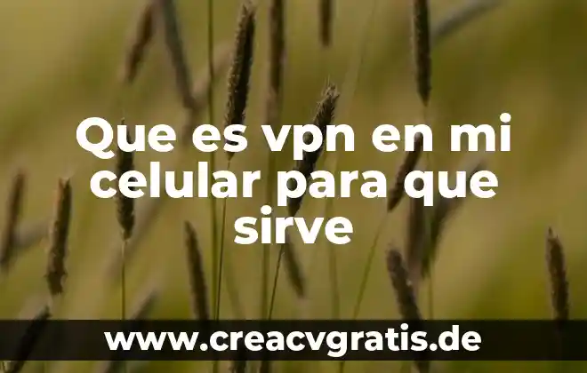 Que es una red vpn 7 Que es vpn en mi celular para que sirve