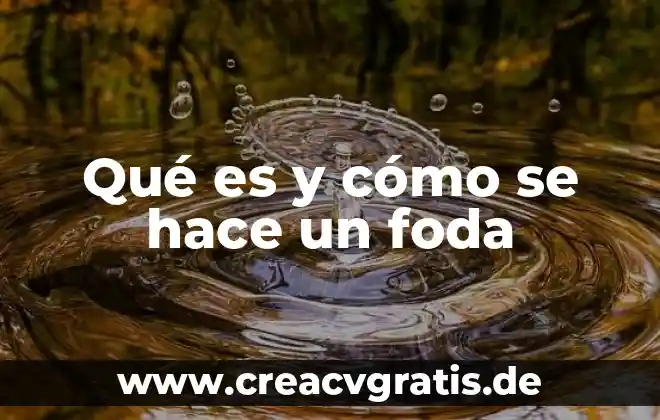 Qué es un crédito nombres 6 Qué es y cómo se hace un foda