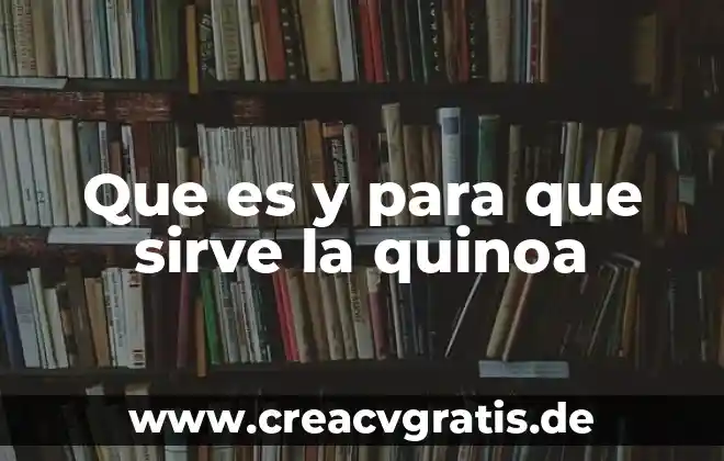 Qué es dominio y para qué sirve 5 Que es y para que sirve la quinoa