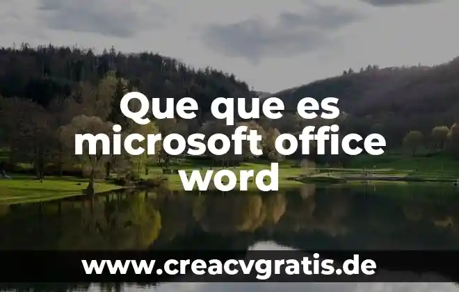 Que es un tabla microsoft access 6 Que que es microsoft office word