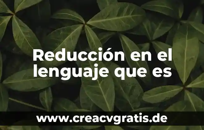 Qué es el lenguaje folk 3 Reducción en el lenguaje que es
