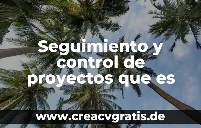 Que es seguimiento de una evaluacion 3 Seguimiento y control de proyectos que es