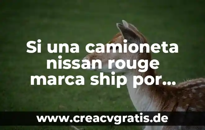 Qué es marca de agua madera 8 Si una camioneta nissan rouge marca ship por que es