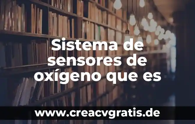 Que es el sistema sexagesimo 8 Sistema de sensores de oxígeno que es