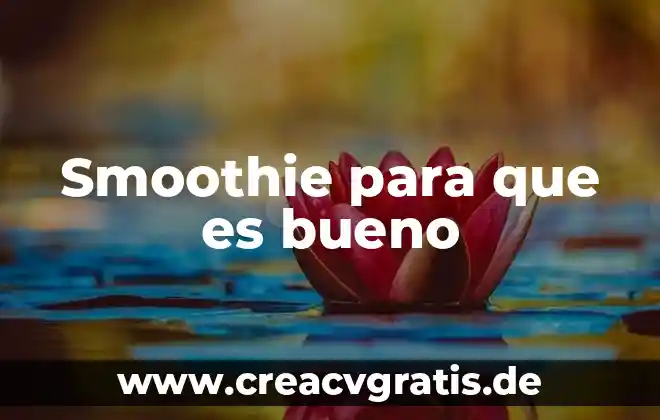 Que es bueno para el insomnio casero 8 Smoothie para que es bueno