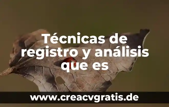 Qué es número de registro del siem 7 Técnicas de registro y análisis que es