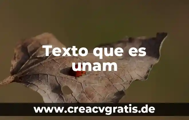 Que es el mensaje en un texto en español 3 Texto que es unam