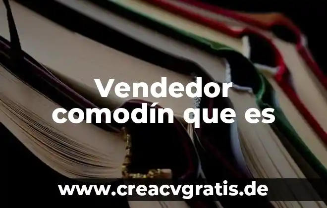 Que es un vendedor y que tipos 6 Vendedor comodín que es