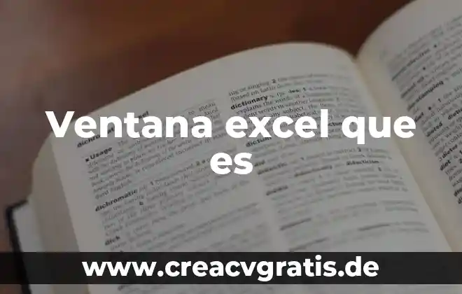 Periodo ventana que es 3 Ventana excel que es