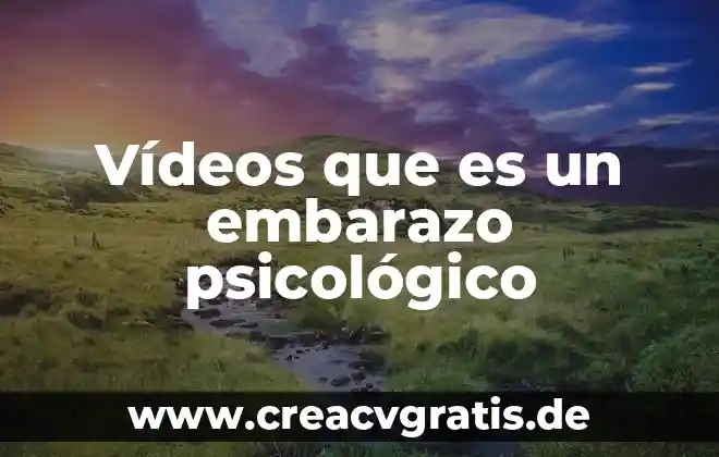 El embarazo que es para niños 3 Vídeos que es un embarazo psicológico