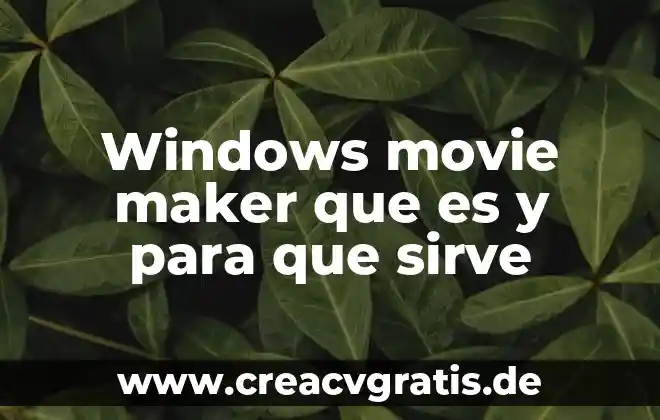 Que es un archivo de proyecto dentro de movie maker 6 Windows movie maker que es y para que sirve