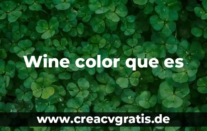 Qué es el computing 8 Wine color que es